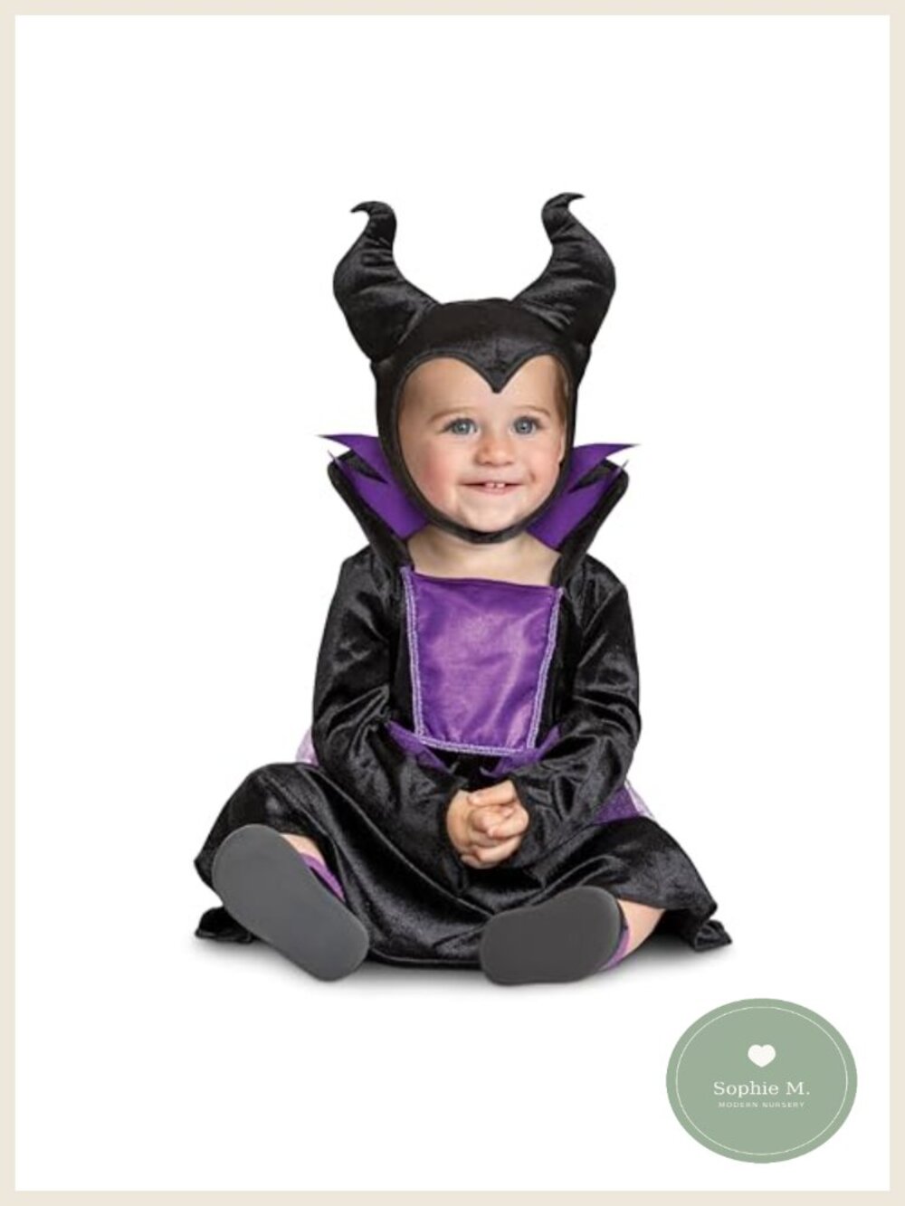 Infant Maleficent Costume Halloween Baby Disney Dress with Headpiece